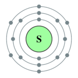 硫的電子層（2, 8, 6）
