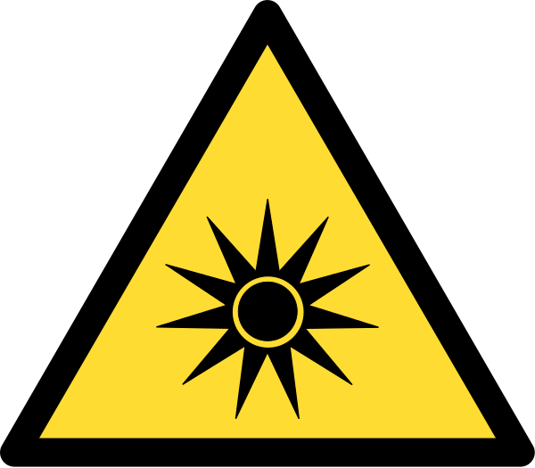 文件:DIN 4844-2 Warnung vor optischer Strahlung D-W009.svg