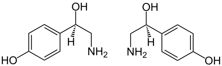 File:(±)-Octopamine Enantiomers Structural Formulae V.1.svg